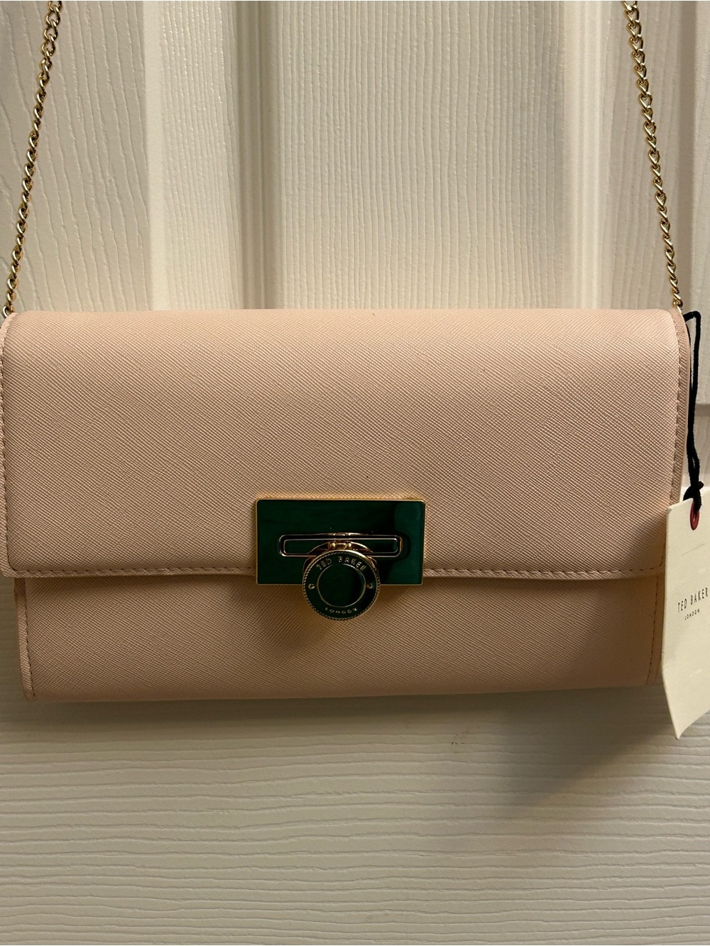 Ted Baker Pale Blush Crossbody with a Gold Chain Strap